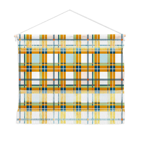 Marta Barragan Camarasa Warm Plaid Fusion Wall Hanging Landscape