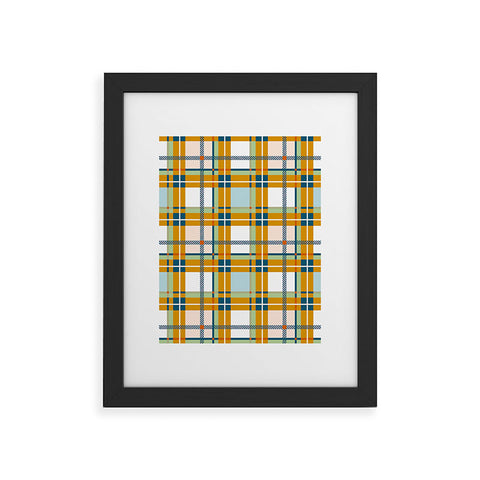 Marta Barragan Camarasa Warm Plaid Fusion Framed Art Print
