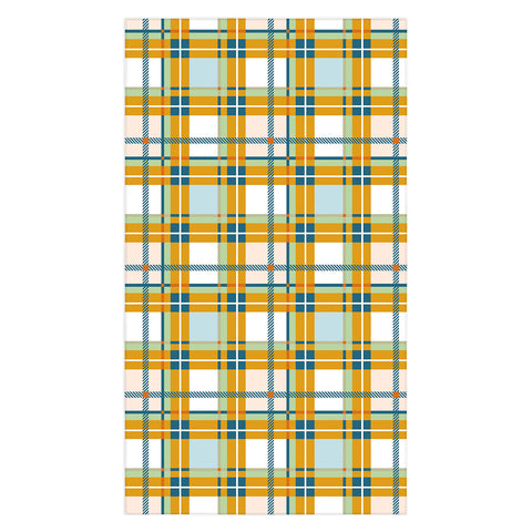 Marta Barragan Camarasa Warm Plaid Fusion Tablecloth