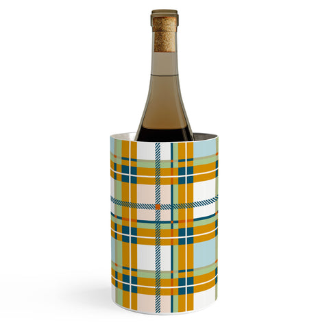Marta Barragan Camarasa Warm Plaid Fusion Wine Chiller