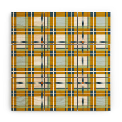 Marta Barragan Camarasa Warm Plaid Fusion Wood Wall Mural