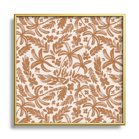 Marta Barragan Camarasa Warm Tropical Oasis Square Metal Framed Art Print