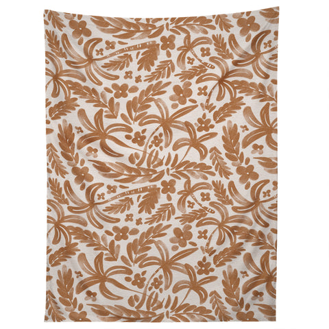 Marta Barragan Camarasa Warm Tropical Oasis Tapestry