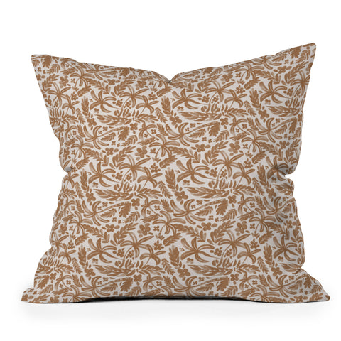 Marta Barragan Camarasa Warm Tropical Oasis Throw Pillow
