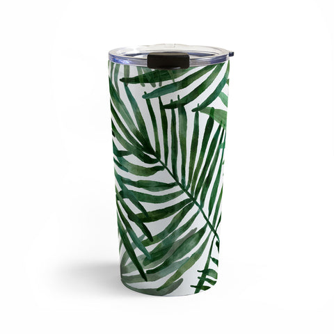 Marta Barragan Camarasa Watercolor simple leaves Travel Mug