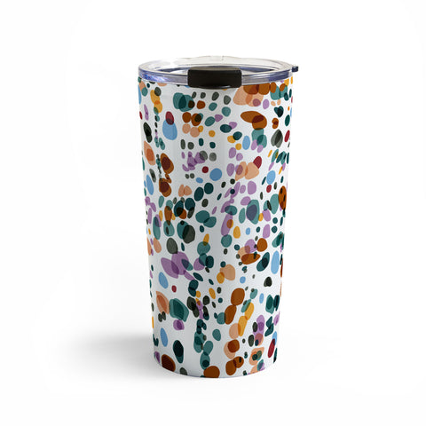 Marta Barragan Camarasa Waves dots colorful Travel Mug