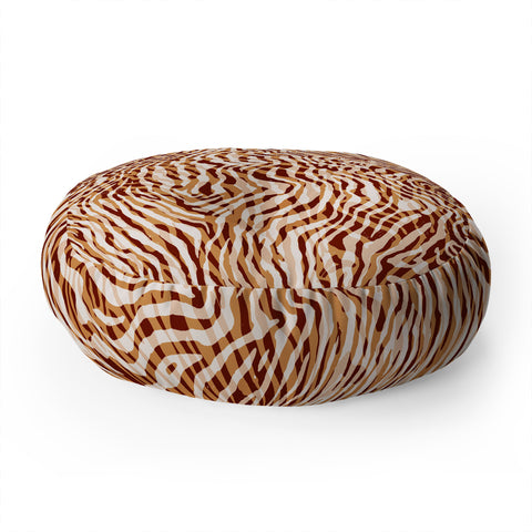 Marta Barragan Camarasa Waves modern wild AP Floor Pillow Round