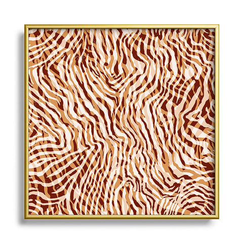 Marta Barragan Camarasa Waves modern wild AP Square Metal Framed Art Print