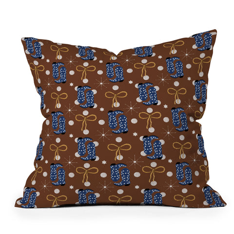 Marta Barragan Camarasa Western Boot Adventure Outdoor Throw Pillow