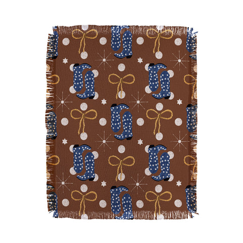 Marta Barragan Camarasa Western Boot Adventure Throw Blanket