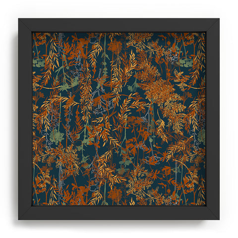 Marta Barragan Camarasa Wild Dark Forest Foliage Recessed Framing Square