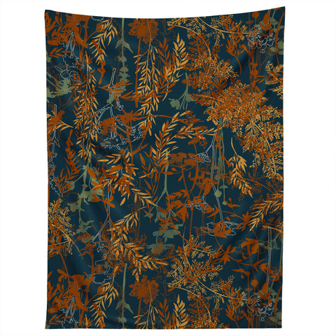 Marta Barragan Camarasa Wild Dark Forest Foliage Tapestry