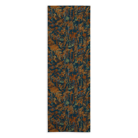 Marta Barragan Camarasa Wild Dark Forest Foliage Yoga Towel
