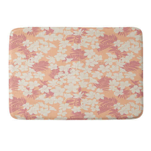Marta Barragan Camarasa Wild exotic plumeria TPF Memory Foam Bath Mat