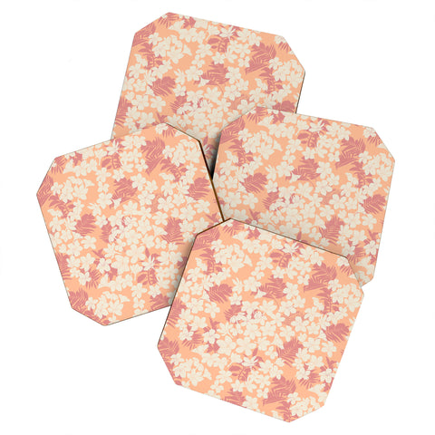 Marta Barragan Camarasa Wild exotic plumeria TPF Coaster Set