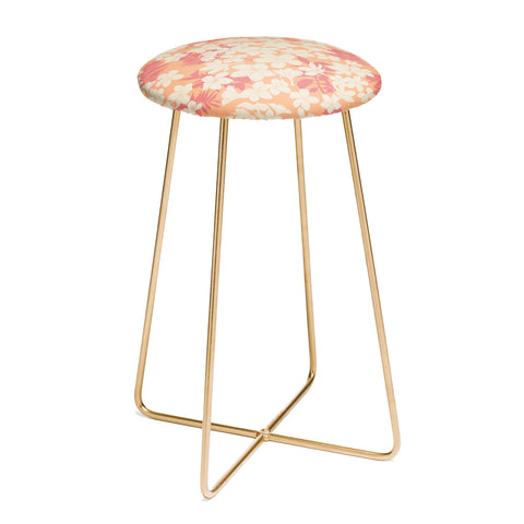 Marta Barragan Camarasa Wild exotic plumeria TPF Counter Stool
