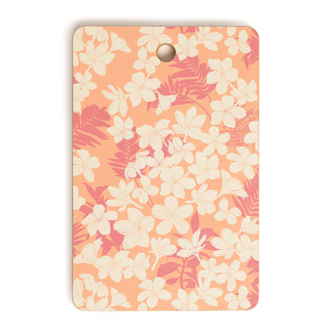 Marta Barragan Camarasa Wild exotic plumeria TPF Cutting Board Rectangle