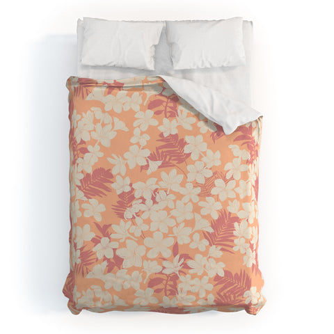 Marta Barragan Camarasa Wild exotic plumeria TPF Duvet Cover
