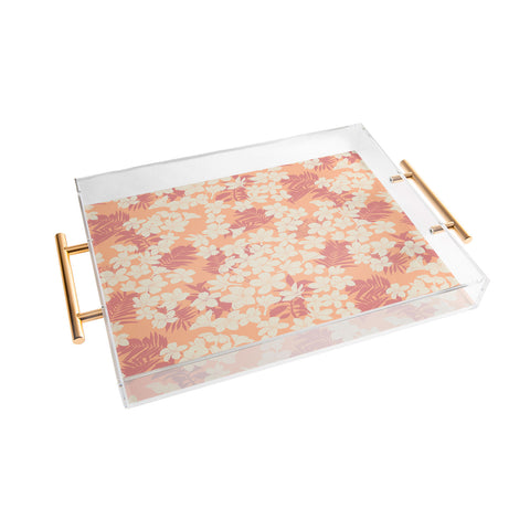Marta Barragan Camarasa Wild exotic plumeria TPF Acrylic Tray