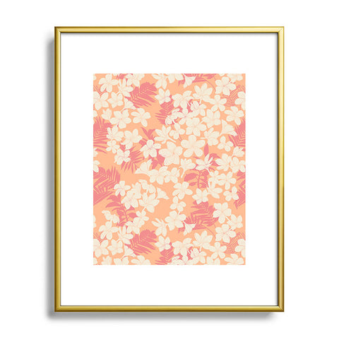 Marta Barragan Camarasa Wild exotic plumeria TPF Metal Framed Art Print