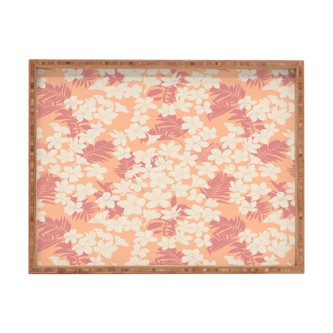 Marta Barragan Camarasa Wild exotic plumeria TPF Rectangular Tray