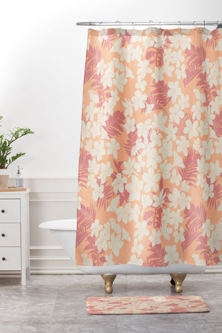Marta Barragan Camarasa Wild exotic plumeria TPF Shower Curtain And Mat