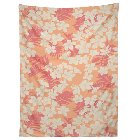 Marta Barragan Camarasa Wild exotic plumeria TPF Tapestry