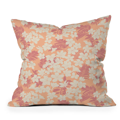 Marta Barragan Camarasa Wild exotic plumeria TPF Throw Pillow