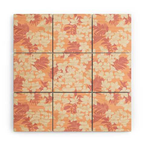 Marta Barragan Camarasa Wild exotic plumeria TPF Wood Wall Mural