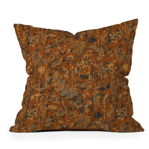 Marta Barragan Camarasa Wild Forest Foliage B Outdoor Throw Pillow