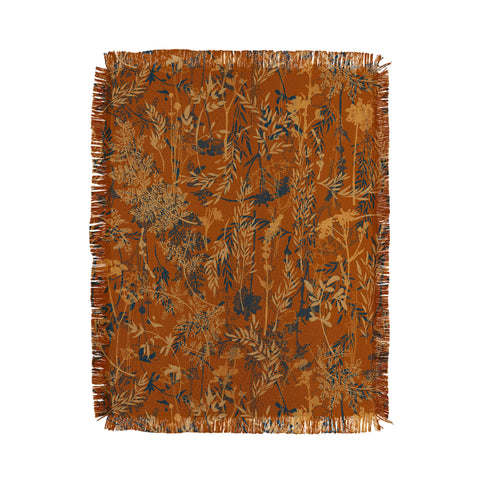 Marta Barragan Camarasa Wild Forest Foliage B Throw Blanket