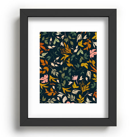 Marta Barragan Camarasa Wild leaves nature dark Recessed Framing Rectangle