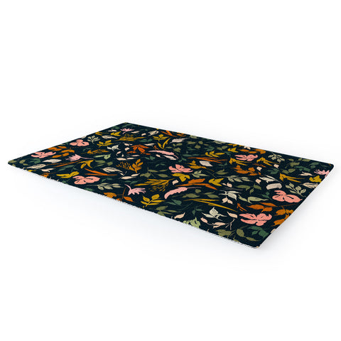 Marta Barragan Camarasa Wild leaves nature dark Area Rug