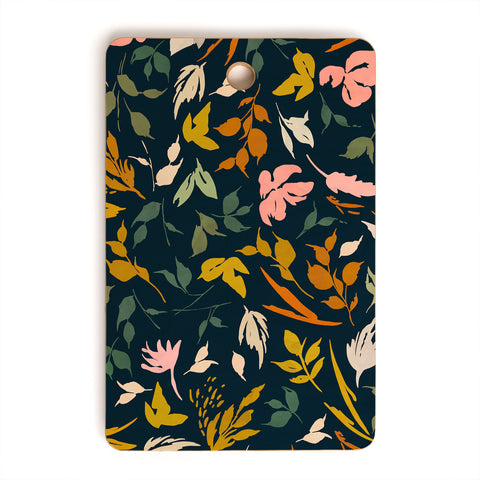 Marta Barragan Camarasa Wild leaves nature dark Cutting Board Rectangle