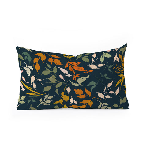 Marta Barragan Camarasa Wild leaves nature dark Oblong Throw Pillow