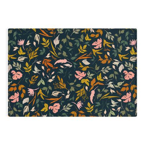 Marta Barragan Camarasa Wild leaves nature dark Outdoor Rug