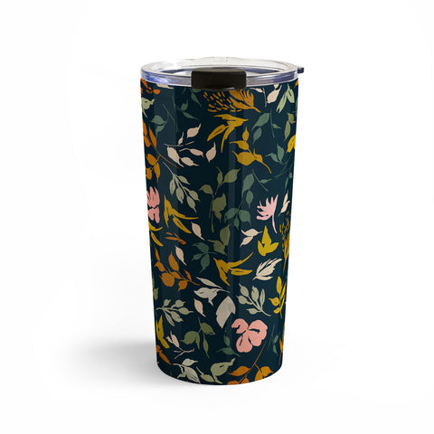 Marta Barragan Camarasa Wild leaves nature dark Travel Mug