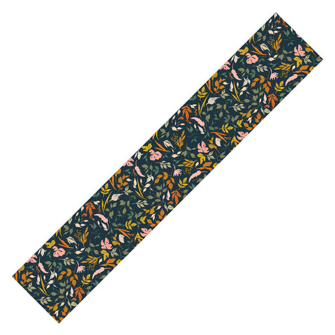 Marta Barragan Camarasa Wild leaves nature dark Table Runner