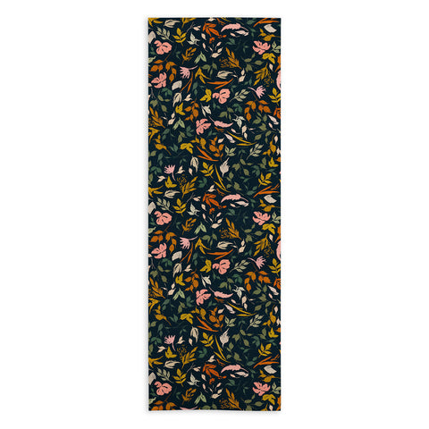Marta Barragan Camarasa Wild leaves nature dark Yoga Towel