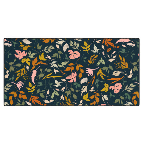 Marta Barragan Camarasa Wild leaves nature dark Desk Mat