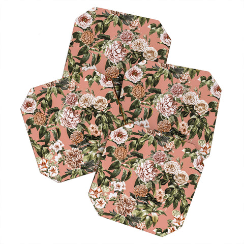 Marta Barragan Camarasa Wild rose meadow blooming Coaster Set