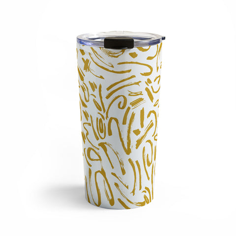 Marta Barragan Camarasa Wildness abstract brushstrokes Travel Mug