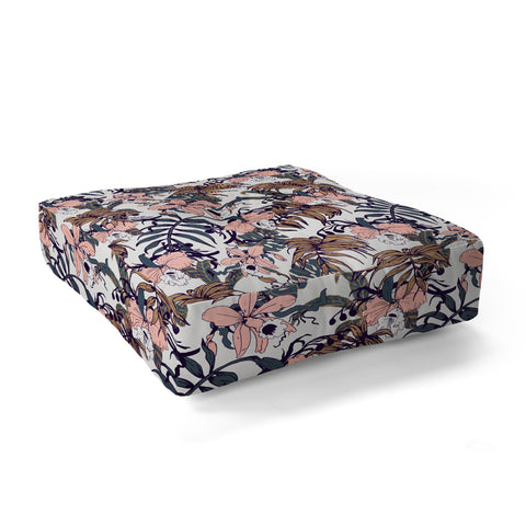 Marta Barragan Camarasa Winter in the jungle Floor Pillow Square