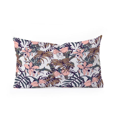 Marta Barragan Camarasa Winter in the jungle Oblong Throw Pillow