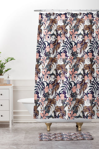 Marta Barragan Camarasa Winter in the jungle Shower Curtain And Mat