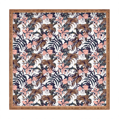 Marta Barragan Camarasa Winter in the jungle Square Tray