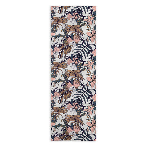 Marta Barragan Camarasa Winter in the jungle Yoga Towel