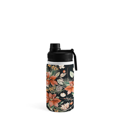Marta Barragan Camarasa Winter night floral lush Water Bottle