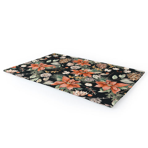 Marta Barragan Camarasa Winter night floral lush Area Rug