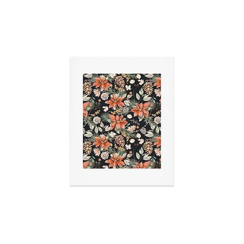 Marta Barragan Camarasa Winter night floral lush Art Print